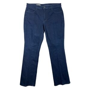 NYDJ Barbara Bootcut Jeans Womens Size 14W Dark Wash Stretch Lift TUCK